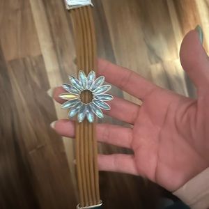 Clasp Iridescent Flower Bracelet